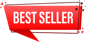 Best seller red banner on white background. Vector illustrat